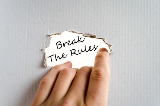 Break the rules text concept isolated over white background