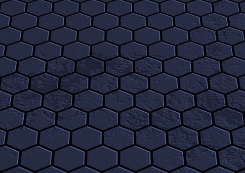 Abstract honeycomb background 3d illustration or backdrop.
