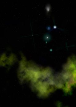 Far being shone nebula and star field against space. "Elements of this image furnished by NASA".