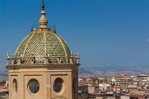 Italy: The Norman church dome in country