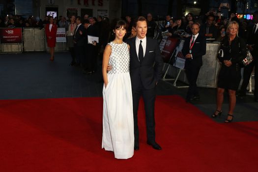 UNITED KINGDOM, London: Benedict Cumberbatch and Sophie Hunter attend the BFI London Film Festival screening of Black Mass at Odeon Leicester Square in London on October 11, 2015. 