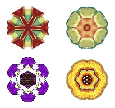 Illustration: Digital Art: Fractal Graphics: The Lord of Flowers Series 5. Element / Game Asset Design. Fantastic Style.