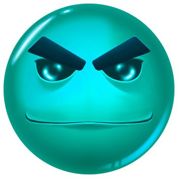 Illustration: Funny Emoji Face Ball B. Emoji Ball. Element / Character Design - Fantastic / Cartoon Style