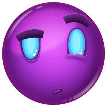 Illustration: Funny Emoji Face Ball C. Element / Character Design - Fantastic / Cartoon Style