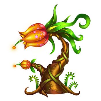 Exotic Plants Set - No.7 - Lantern Flower - Bright version