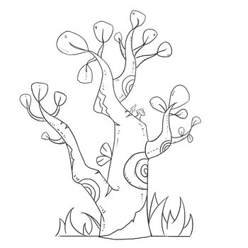 Exotic Plants Set - No.6 - Ginkgo Tree - Outline