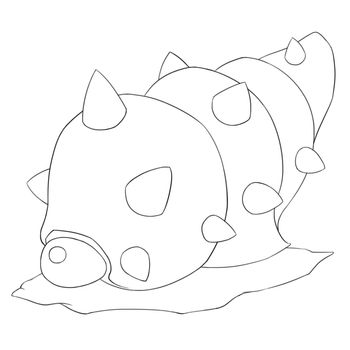 Sea Snail Monster Line Art - Creature Design