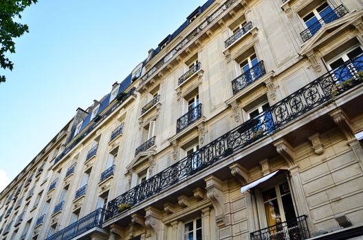 Typical old apartment building in Paris