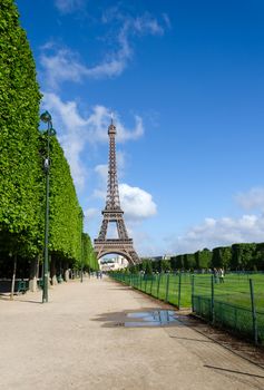 Eiffel Tower, Landmark in Paris, France.