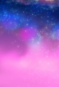 Pink Galaxy with less cloud - Illustration for children
