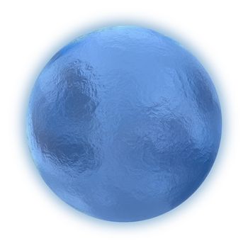 Illustration of water sphere, isolated on white background