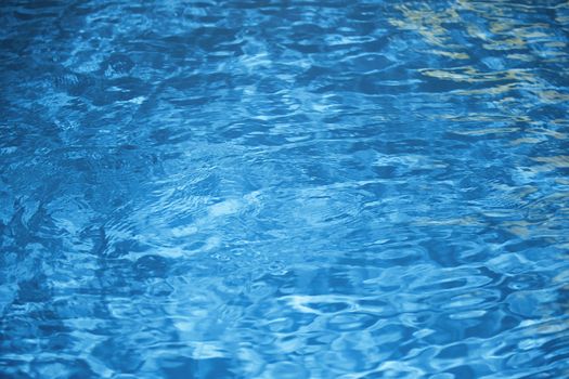 Texture of blue water. Horizontal photo