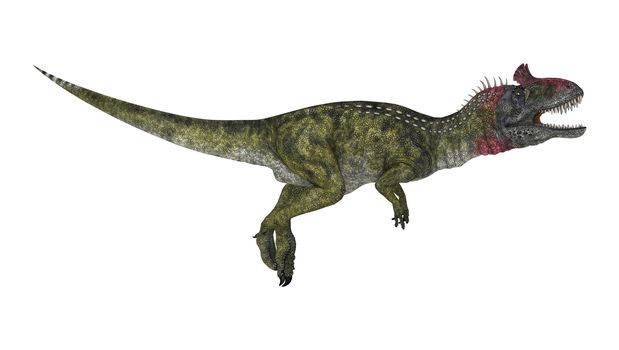 3D digital render of a dinosaur Cryolophosaurus isolated on white background