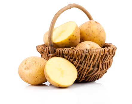 New potato isolated on white background