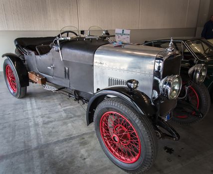 VERONA, ITALY - MAY 9: The municipality of Verona organizes a free gathering of sports and antique cars in Verona on Saturday, May 9, 2015.
Are exposed the most beautiful cars in the world.