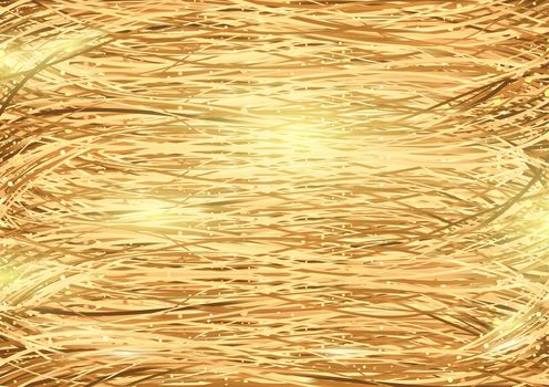 Golden Threads Background with Glow Effect - Background Illustration