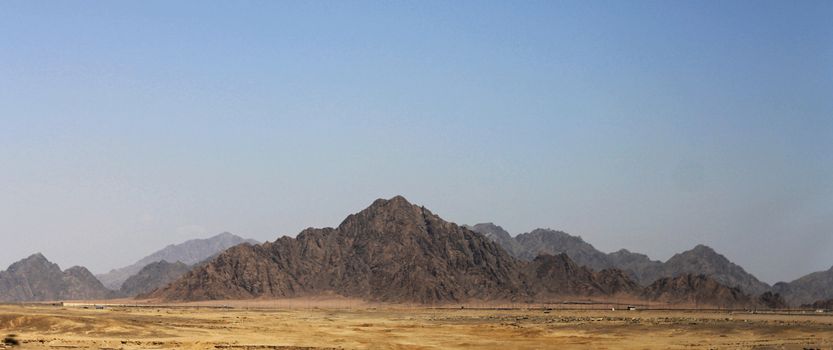 Egyptian Desert And Clear Sky In The Daylight