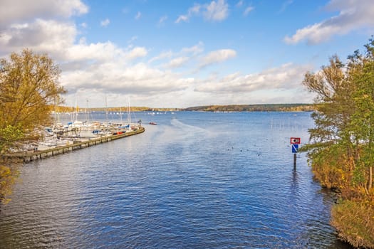 Berlin, Germany - October 27, 2013: View over the Lake Wannsee - the biggest in the hinterland of Berlin.