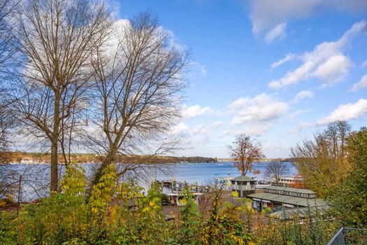 Berlin, Germany - October 27, 2013: View over the Lake Wannsee - the biggest in the hinterland of Berlin.