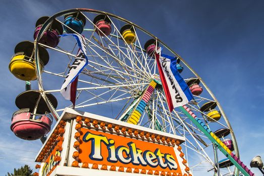 Big wheel at Freyburg Fair in Maine, USA 