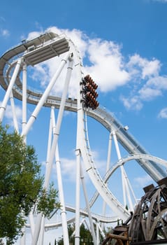 GARDA, ITALY - September 08: Gardaland Theme Park in Castelnuovo Del Garda, Italy. Three million people visit the park on a yearly basis.