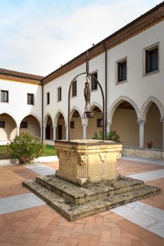 LONIGO, ITALY - JUN 13: Franciscan church of San Daniele, built by the Friars Minor of St. Francis in 1253 on Saturday, Jun 13, 2015.