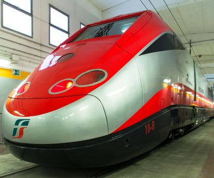 VICENZA, ITALY - DECEMBER 14: Workshop major repairs Trenitalia Vicenza celebrates the hundredth anniversary Sunday, December 14, 2014 and and for this open to citizens.