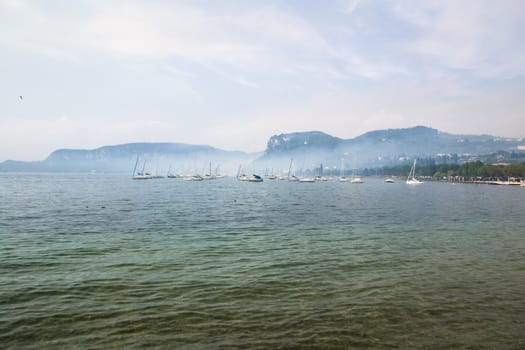 Fog on the garda lake