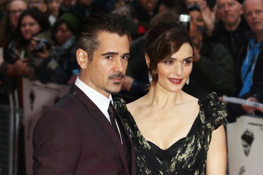 UNITED KINGDOM, London: Colin Farrell and Rachel Weisz attend a screening of The Lobster during the BFI London Film Festival at Vue West in London on October 13, 2015. 