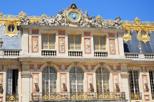 Frontage of grand European palace