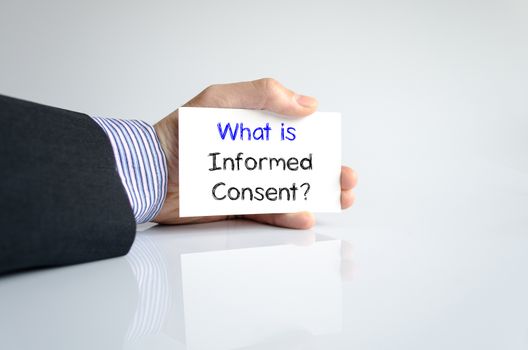 What is informed consent text concept isolated over white background