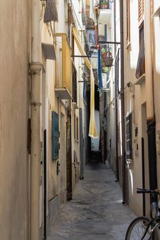 the typical small street of a Italian village