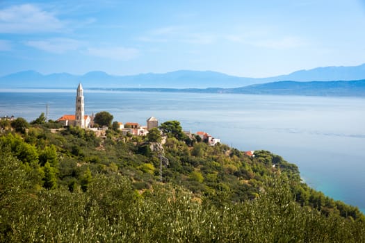 Medieval village at Adriatic coast, Croatia