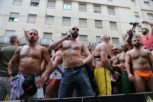 ROME, ITALY - JUNE 13, 2015: Rome hosts a popular Pride celebration - Rome Gay Pride on June 13, 2015.  Rome Gay Pride parade takes place on this day, drawing thousands of spectators and participants 