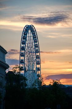 BUDAPEST, HUNGARY - DECEMBER 19 : Budapest Eye at December 10, 2014 in Budapest, Hungary. Budapest Eye is the new attraction of the city.