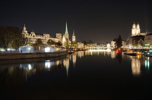 Zürich at dark night