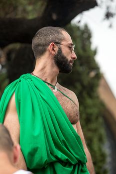 ROME, ITALY - JUNE 13, 2015: Rome hosts a popular Pride celebration - Rome Gay Pride on June 13, 2015.  Rome Gay Pride parade takes place on this day, drawing thousands of spectators and participants 