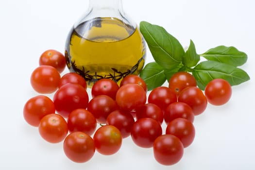  Basil, tomatoes and olive oil with the thyme