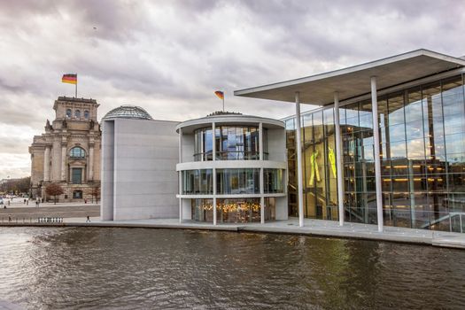 Berlin, Germany - October 28, 2013: Paul-Lobe-Haus in the government district of Berlin. Where politics is made in Germany.