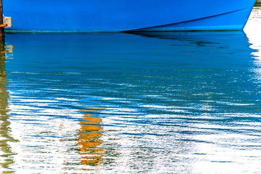 Blue Sailboat Reflection Westport Grays Harbor County Puget Sound Washington State Pacific Northwest