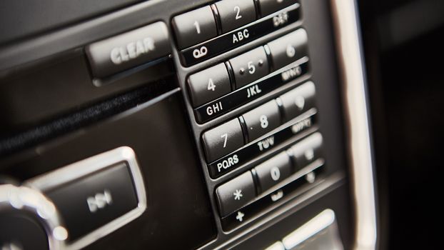 Luxury car interior details. The Shallow dof 