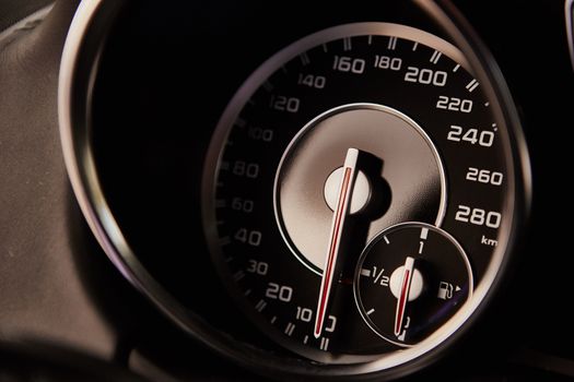 Luxury car interior details. The Shallow dof 