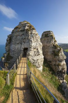 View of hollow needle, Etretat, France