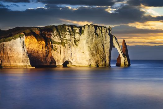 Falaise d'Amont cliff at Etretat, Normandy, France