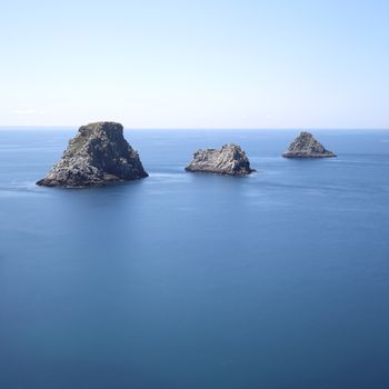 Islands at Pen-Hir Cape, Crozon Peninsula, Brittany, France