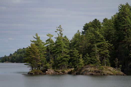 Lang Lake shoreline northern Ontario late summer