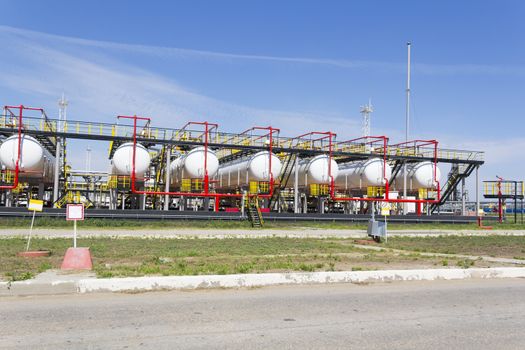 A complex oil refinery reservoirs for keeping
