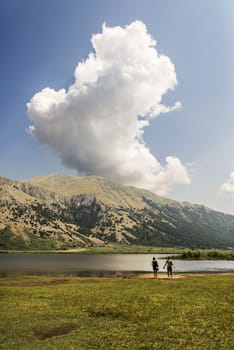 the Lake on Matese mountain in Campania, Italy