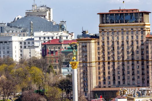 Independence Monument, Symbol of Ukraine Independence and Orange Revolution, Maidan Square Kiev Ukraine