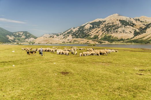 the Lake on Matese mountain in Campania, Italy